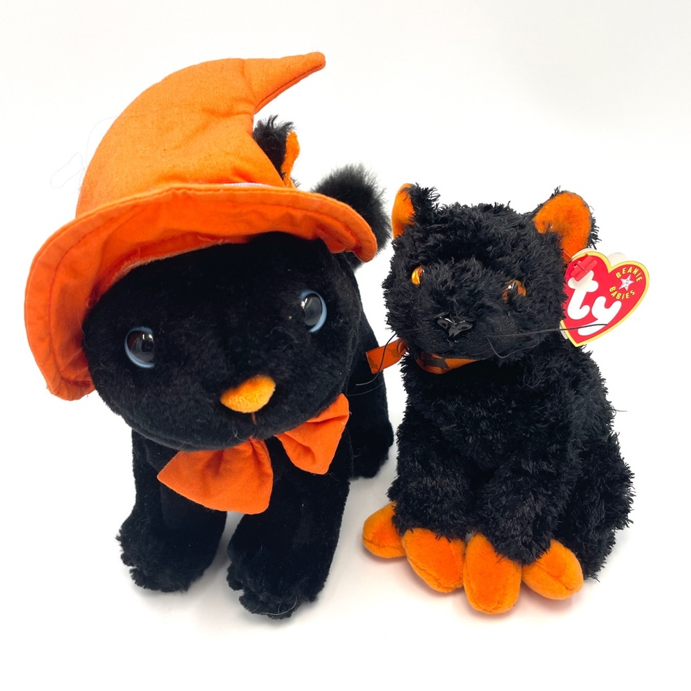 Halloween Black Cat Sears Ty Beanie Babies Lot of 2